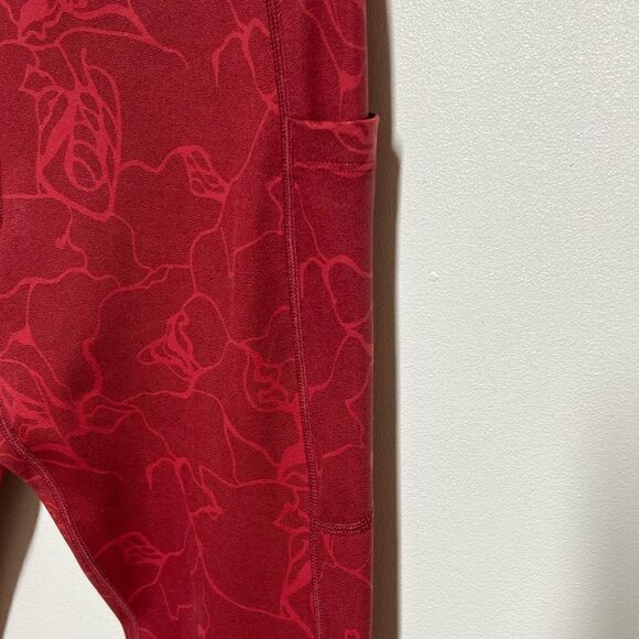 NWOT Zyia Women's Rosa Maze Light n Tight High Rise Legging size 4 Red - Picture 7 of 9